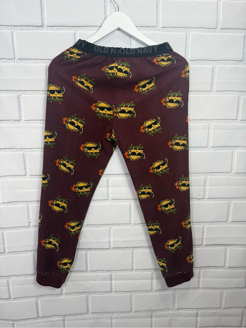 Old Navy Boys Taco Print Pajama Jogger Pants Size XL (14-16) Soft Sleepwear